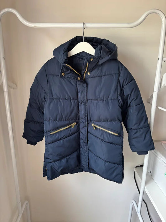 Marineblauwe winterjas