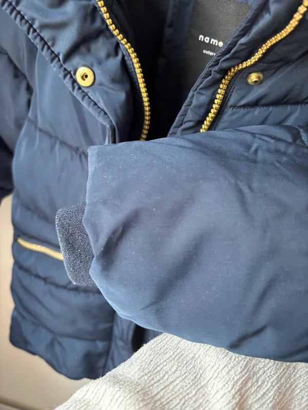 Marineblauwe winterjas