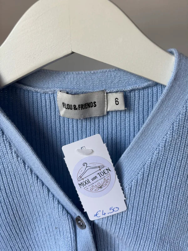 Lichtblauwe cardigan