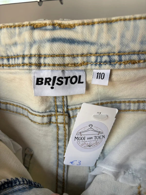 Lichtblauwe flared jeansbroek