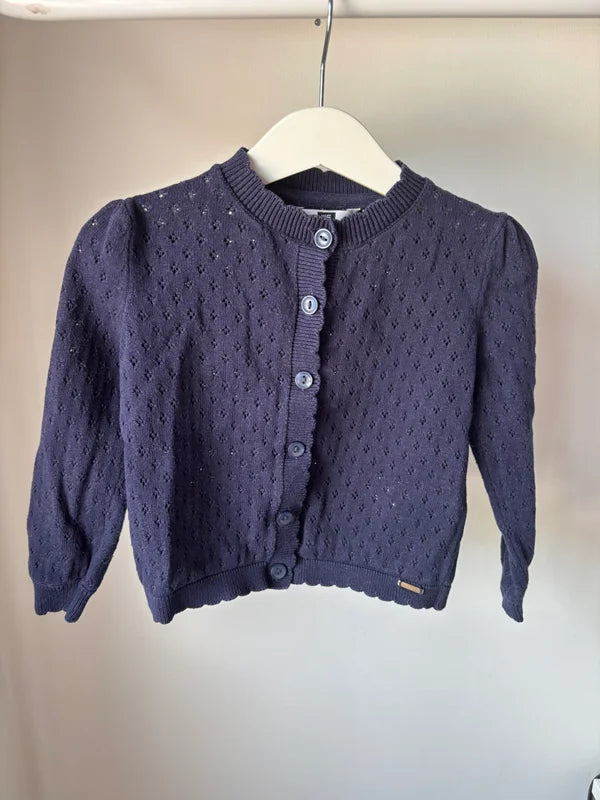 Marineblauwe cardigan
