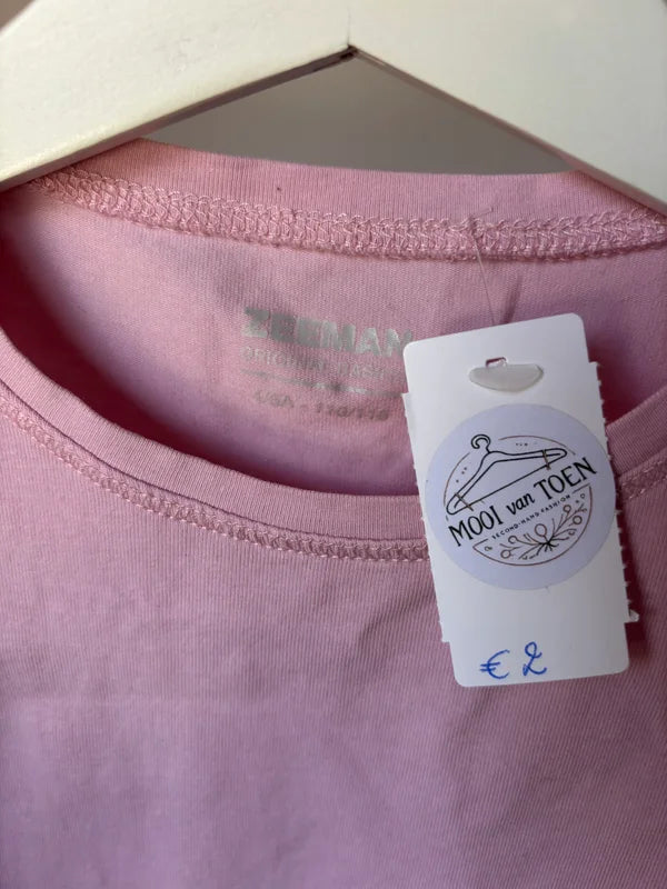 Roze basic T-shirt