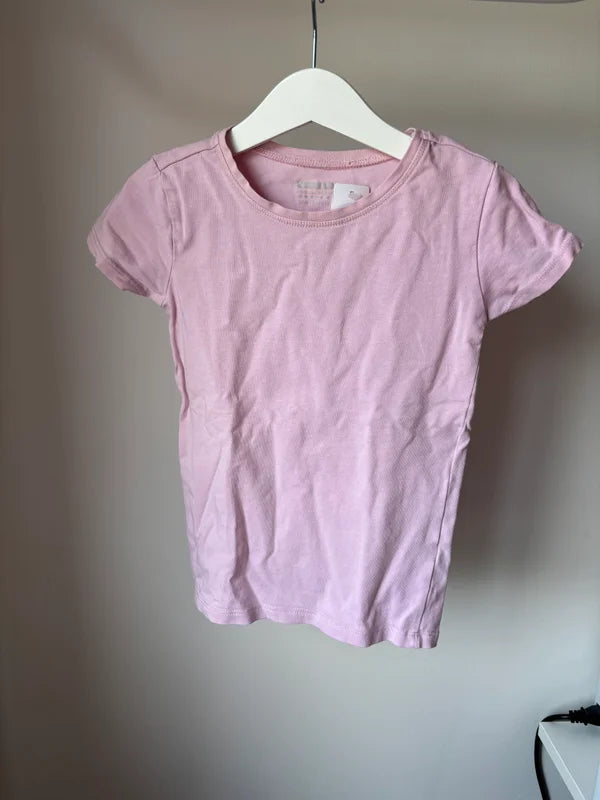 Lichtroze basic T-shirt