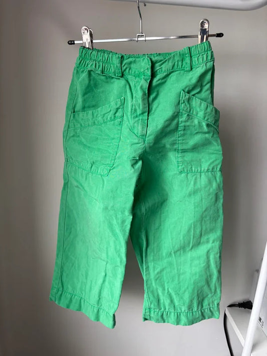 Groene wide jeansbroek