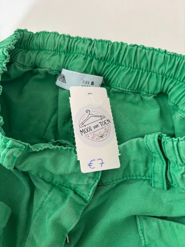 Groene wide jeansbroek