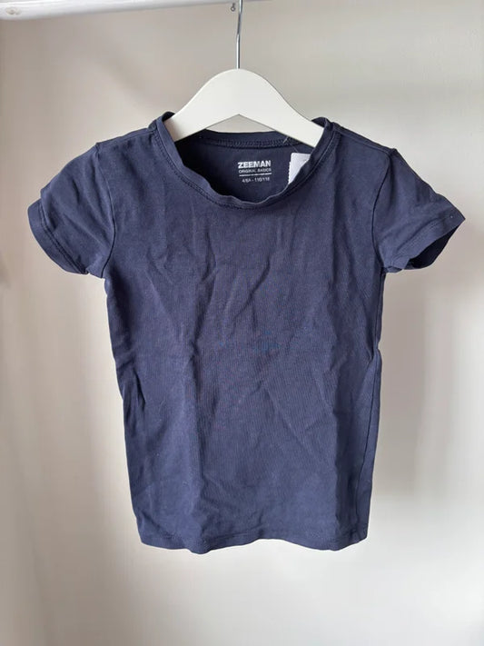 Marineblauwe basic T-shirt