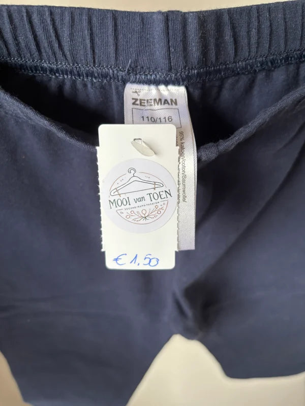 Marineblauwe capri-legging