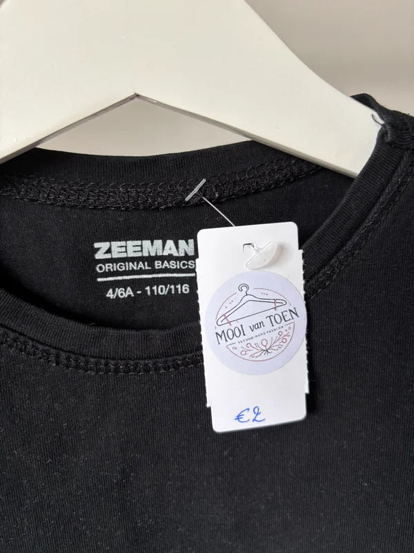 Zwarte basic T-shirt