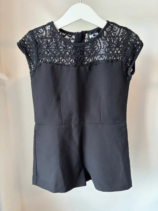 Zwarte playsuit