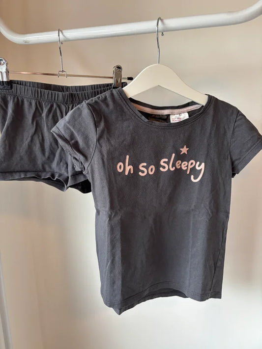 Donkergrijze tweedelige zomerpyjama