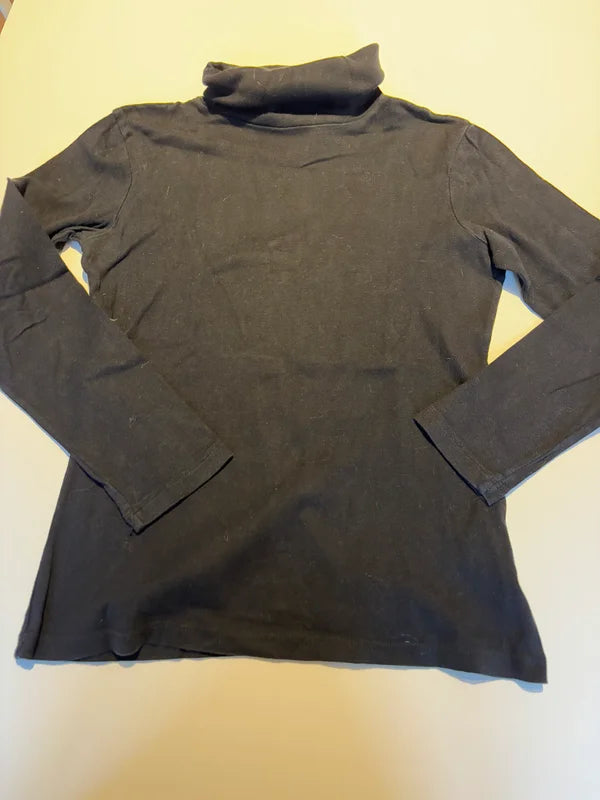 Zwarte longsleeve met rolkraag