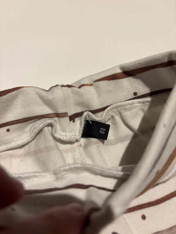 Witte gestreepte legging