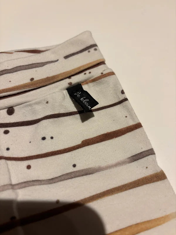 Witte gestreepte legging